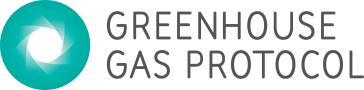 Greenhouse Gas Protocol wordmark identifying its corporate, Scope 2 and Scope 3 accounting standards